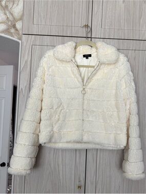 privy Gorgeous & Cozy Cream Teddy Zip-Up Jacket